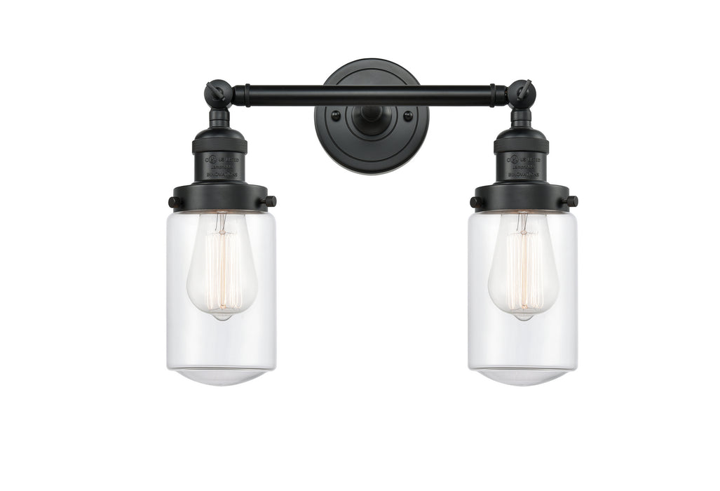 Innovations 208-BK-G312 Two Light Bath Vanity, Matte Black