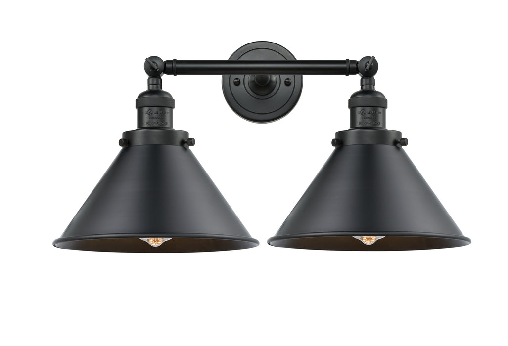 Innovations 208-BK-M10-BK Two Light Bath Vanity, Matte Black
