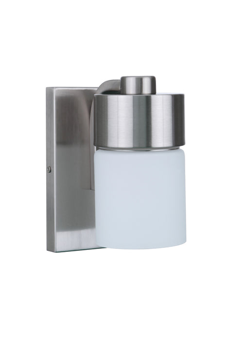 Craftmade 12305BNK1 One Light Wall Sconce, Brushed Polished Nickel