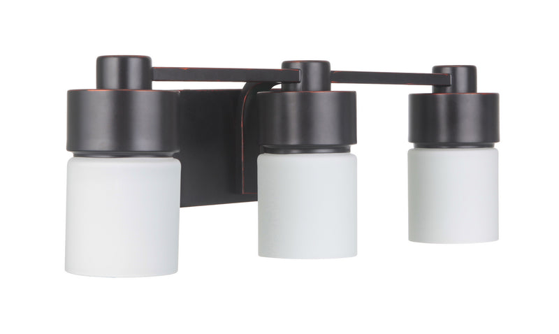 Craftmade 12322FB3 Three Light Vanity, Flat Black