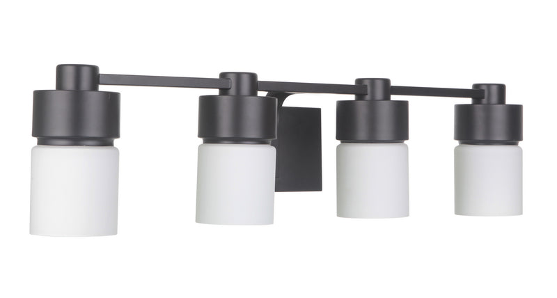 Craftmade 12331FB4 Four Light Vanity, Flat Black