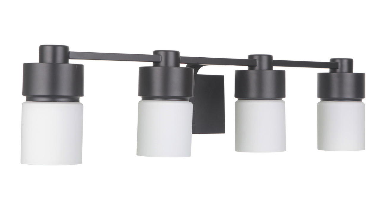 Craftmade 12331FB4 Four Light Vanity, Flat Black