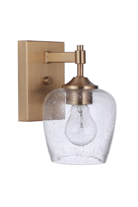 Craftmade 12406SB1 One Light Wall Sconce, Satin Brass