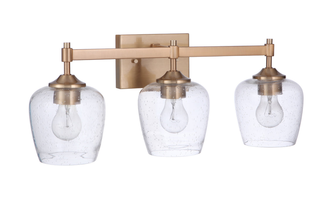 Craftmade 12422SB3 Three Light Vanity, Satin Brass