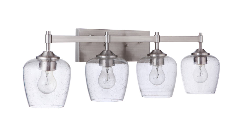 Craftmade 12430BNK4 Four Light Vanity, Brushed Polished Nickel
