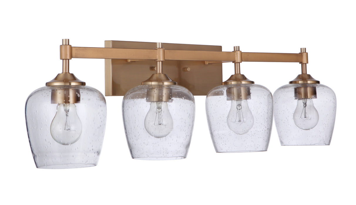 Craftmade 12430SB4 Four Light Vanity, Satin Brass