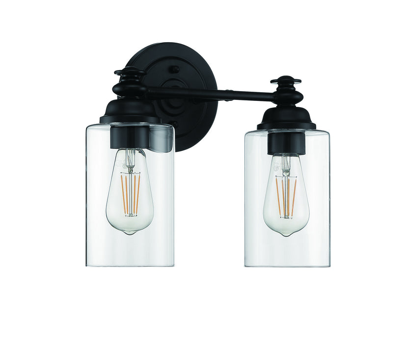 Craftmade 49802-FB-C Two Light Vanity, Flat Black