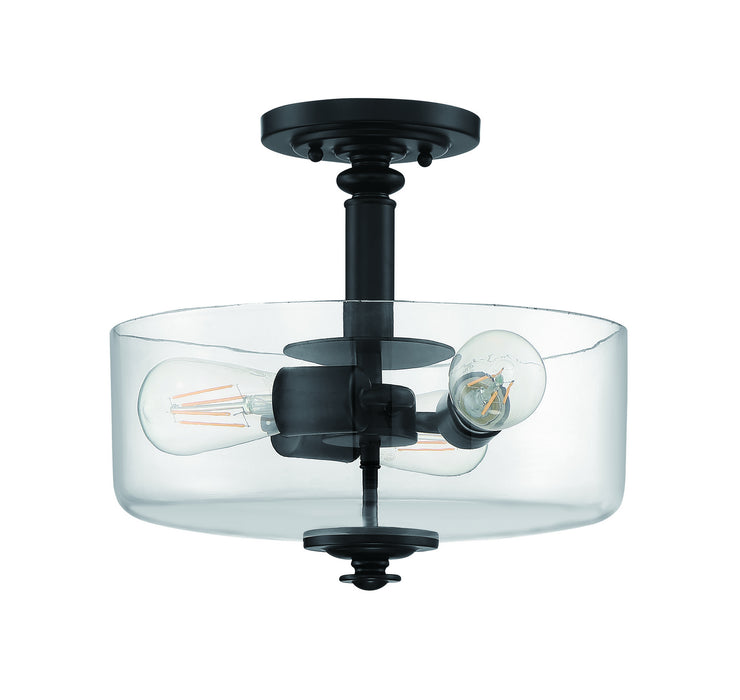 Craftmade 49853-FB-C Three Light Convertible Semi Flush/Pendant, Flat Black