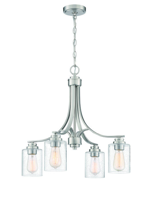 Craftmade 50524-BNK Four Light Chandelier, Brushed Polished Nickel