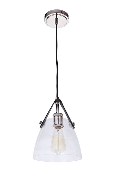 Craftmade 51391-PLN One Light Pendant, Polished Nickel
