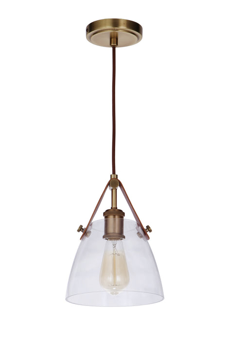 Craftmade 51391-VB One Light Pendant, Vintage Brass