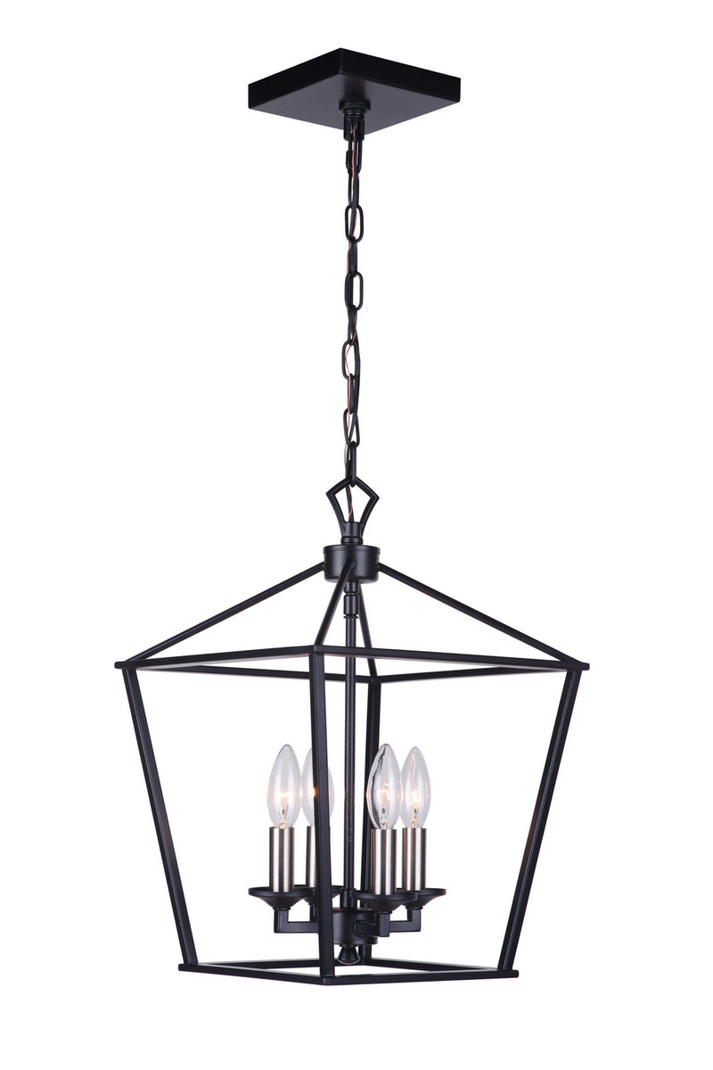 Craftmade 52934-FB Four Light Foyer Pendant, Flat Black