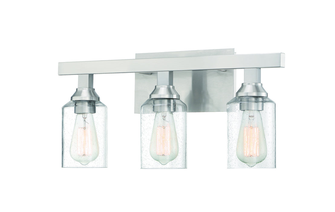 Craftmade 53103-BNK Three Light Vanity, Brushed Polished Nickel