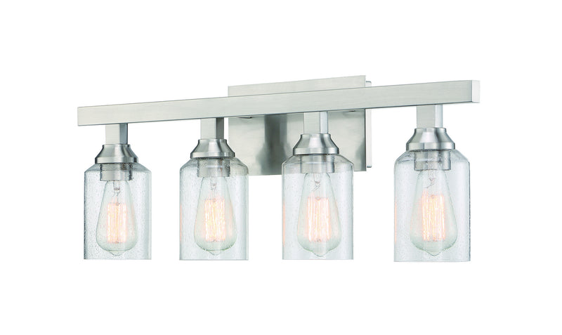Craftmade 53104-BNK Four Light Vanity, Brushed Polished Nickel