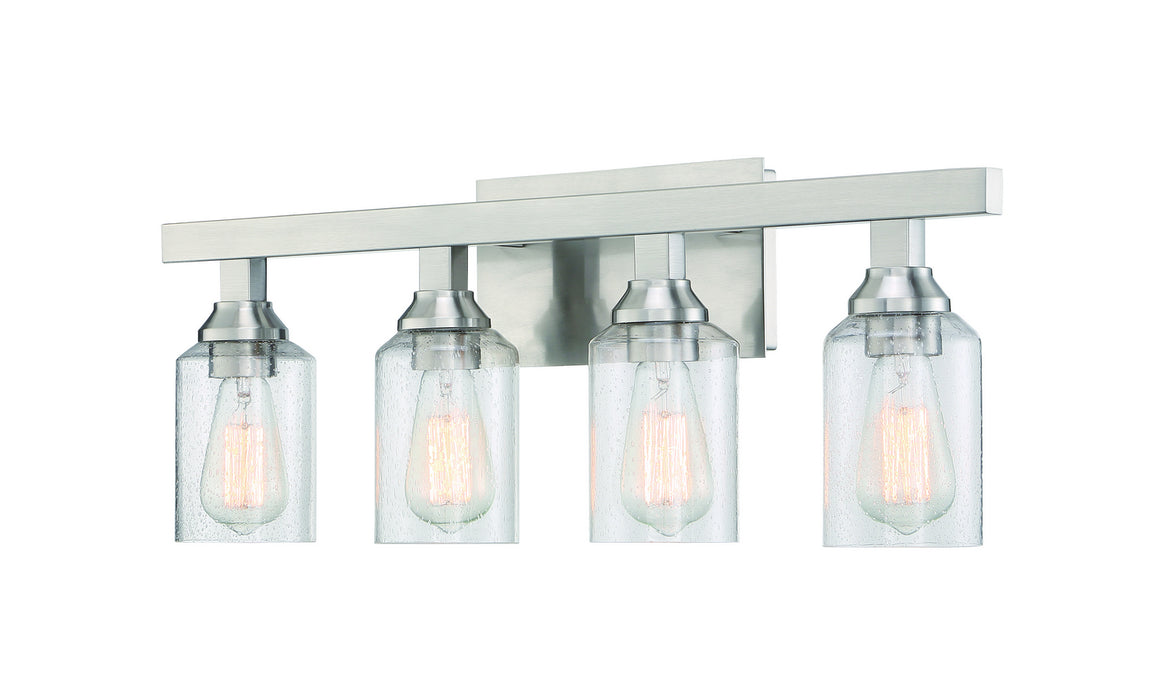 Craftmade 53104-BNK Four Light Vanity, Brushed Polished Nickel