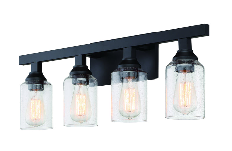 Craftmade 53104-FB Four Light Vanity, Flat Black