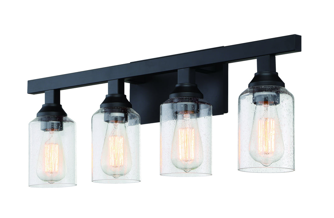 Craftmade 53104-FB Four Light Vanity, Flat Black