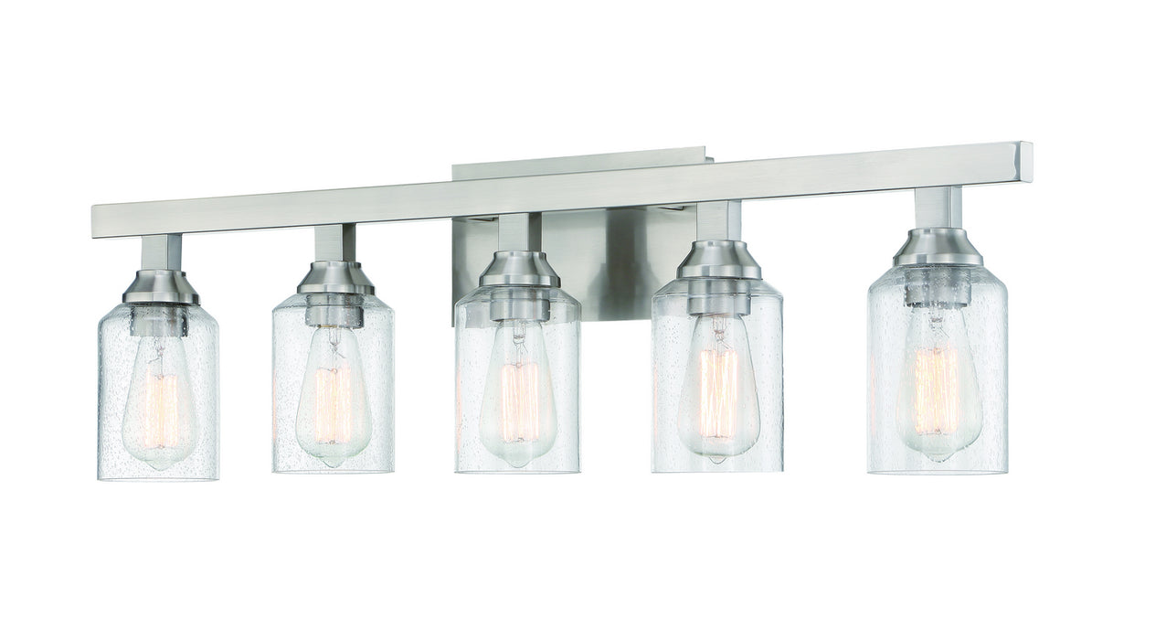 Craftmade 53105-BNK Five Light Vanity, Brushed Polished Nickel