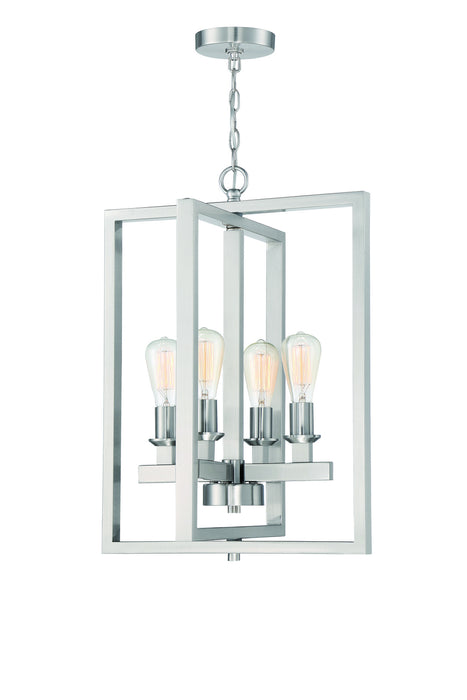 Craftmade 53134-BNK Four Light Foyer Pendant, Brushed Polished Nickel