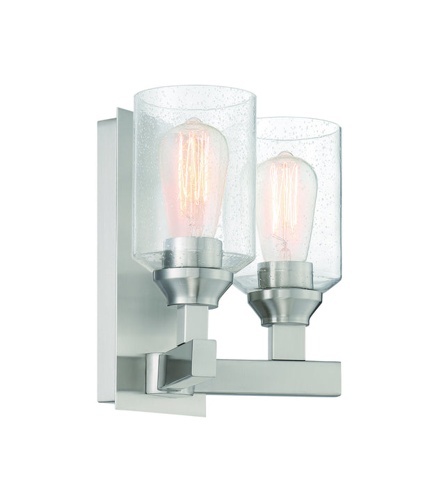 Craftmade 53162-BNK Two Light Wall Sconce, Brushed Polished Nickel