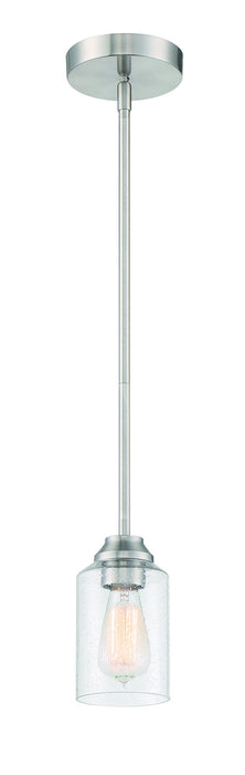 Craftmade 53191-BNK One Light Mini Pendant, Brushed Polished Nickel