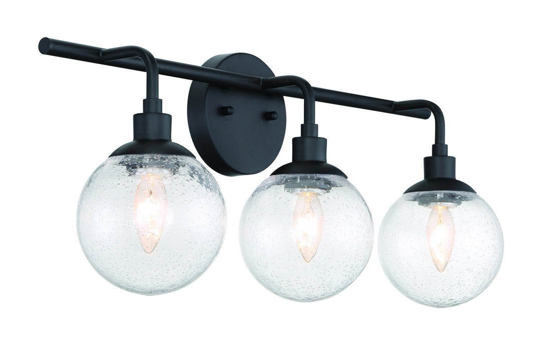 Craftmade 53303-FB Three Light Vanity, Flat Black