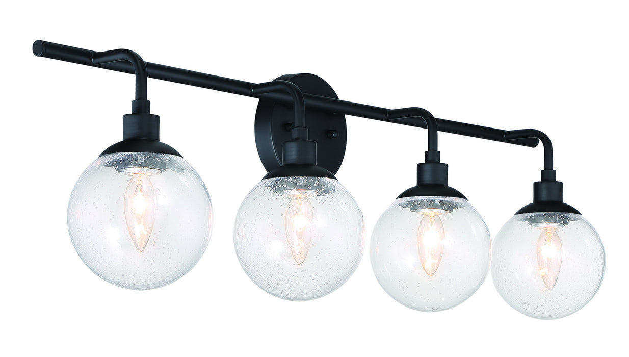 Craftmade 53304-FB Four Light Vanity, Flat Black