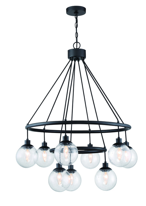 Craftmade 53329-FB Nine Light Chandelier, Flat Black