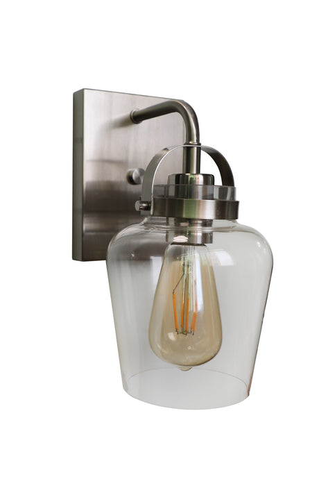 Craftmade 53501-BNK One Light Wall Sconce, Brushed Polished Nickel