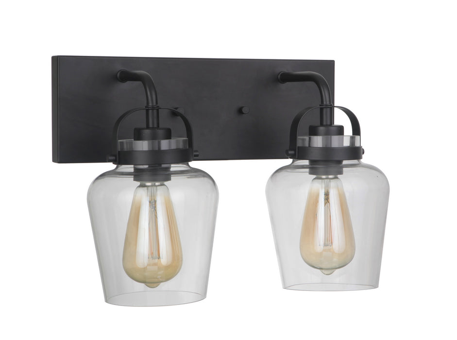 Craftmade 53502-FB Two Light Vanity, Flat Black