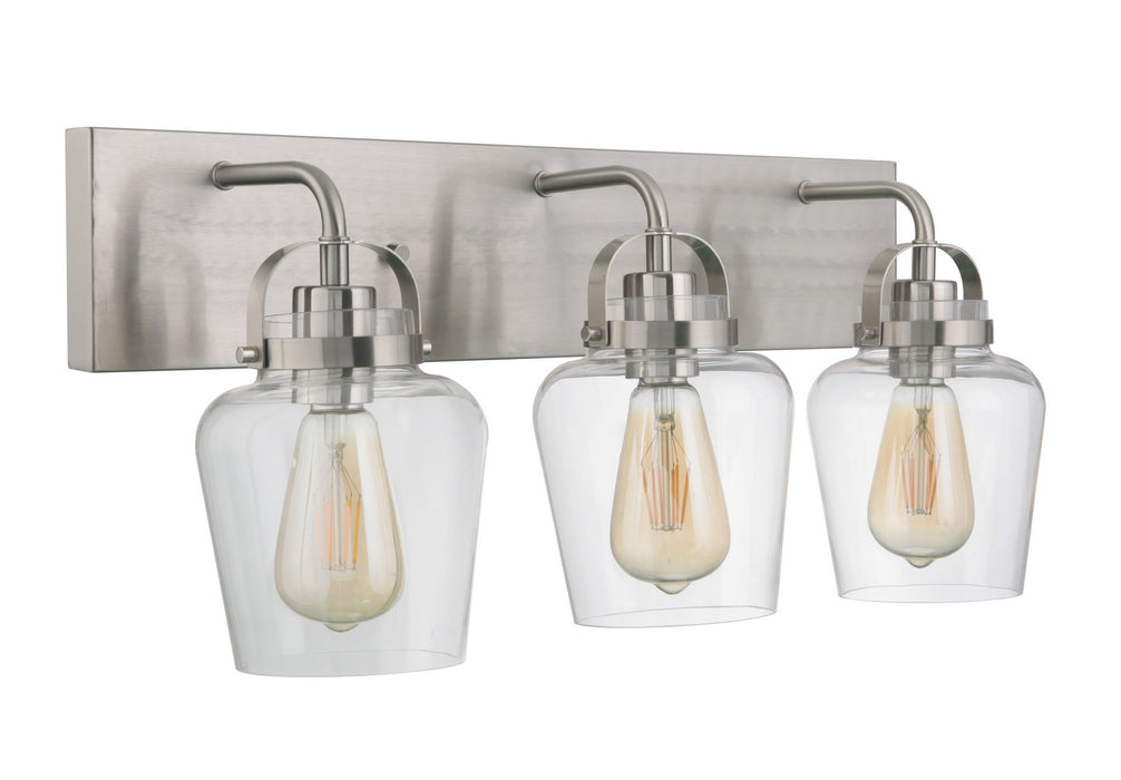 Craftmade 53503-BNK Three Light Vanity, Brushed Polished Nickel