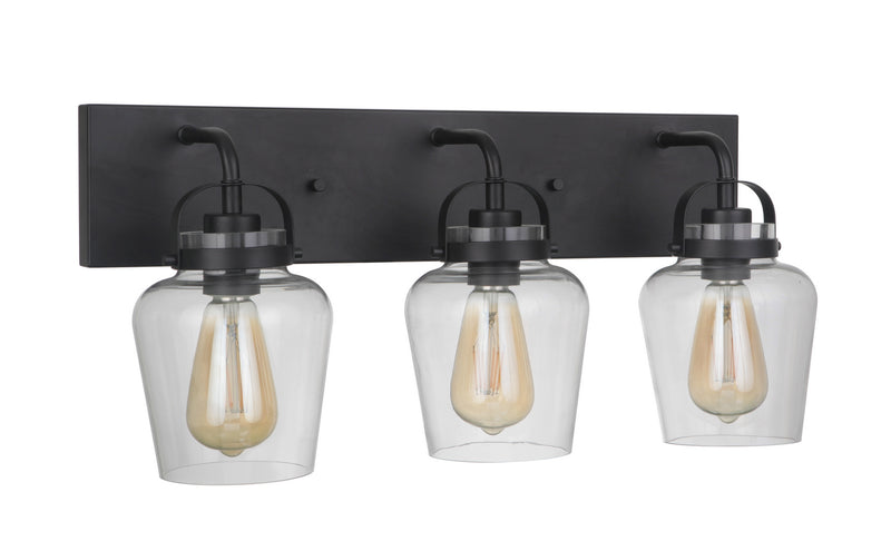 Craftmade 53503-FB Three Light Vanity, Flat Black