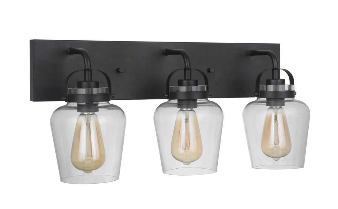 Craftmade 53503-FB Three Light Vanity, Flat Black