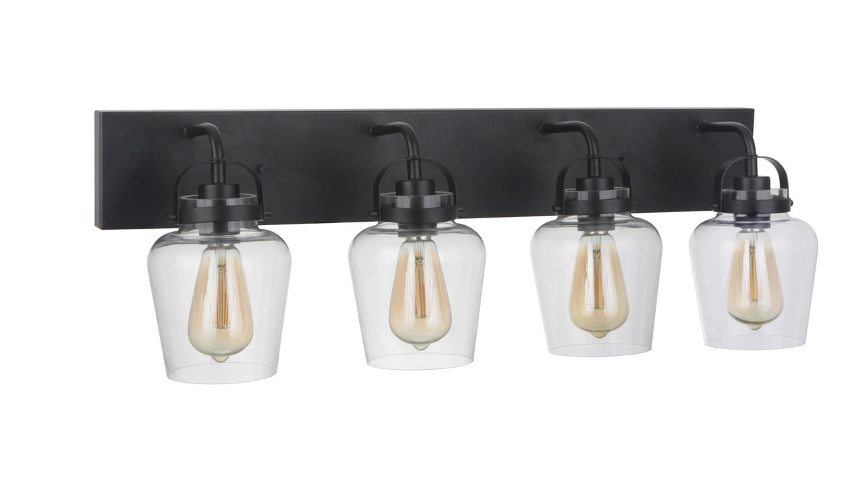 Craftmade 53504-FB Four Light Vanity, Flat Black