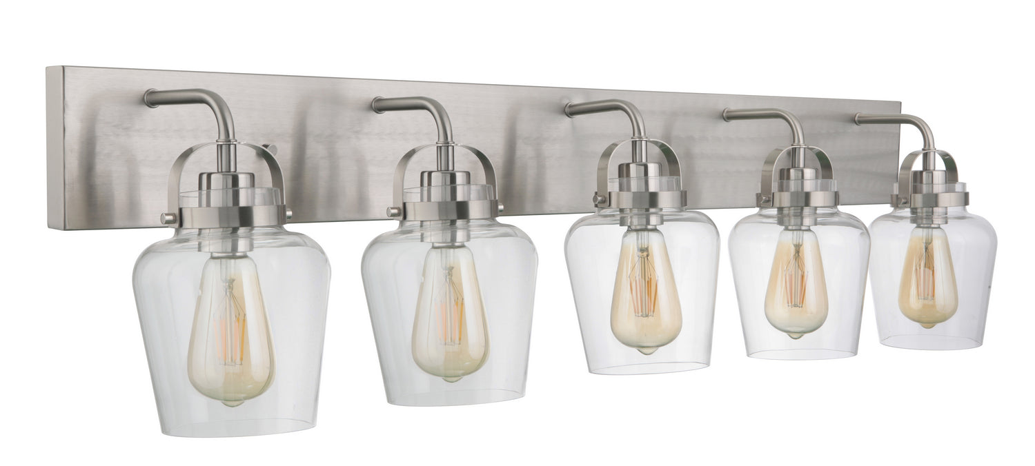 Craftmade 53505-BNK Five Light Vanity, Brushed Polished Nickel