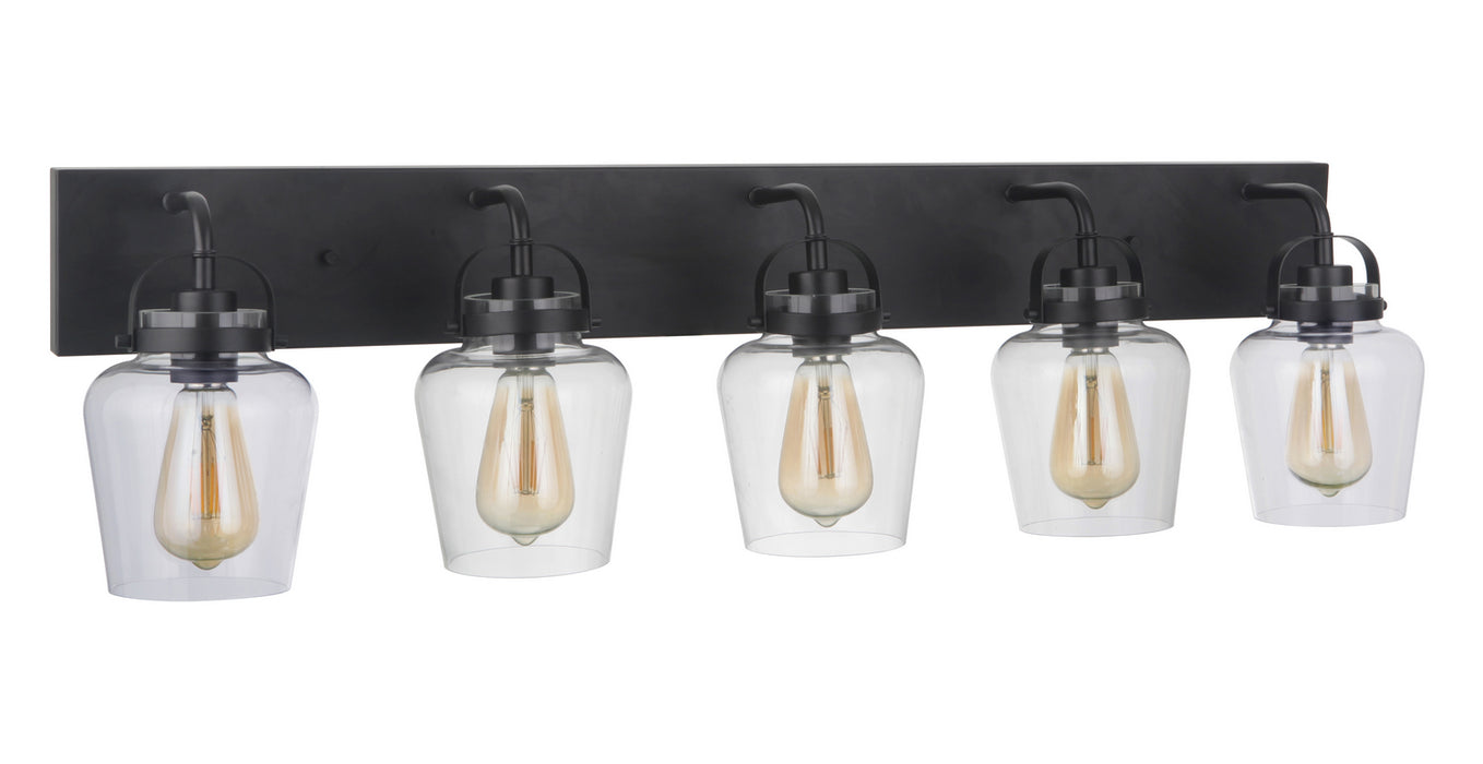 Craftmade 53505-FB Five Light Vanity, Flat Black