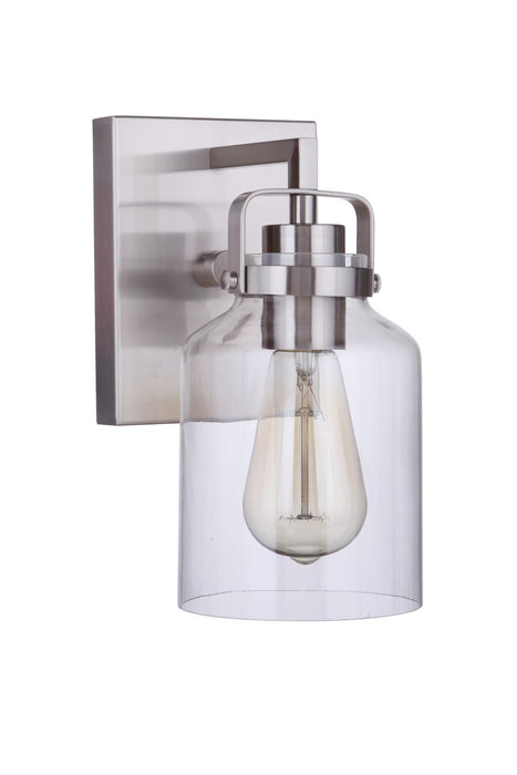 Craftmade 53601-BNK One Light Wall Sconce, Brushed Polished Nickel