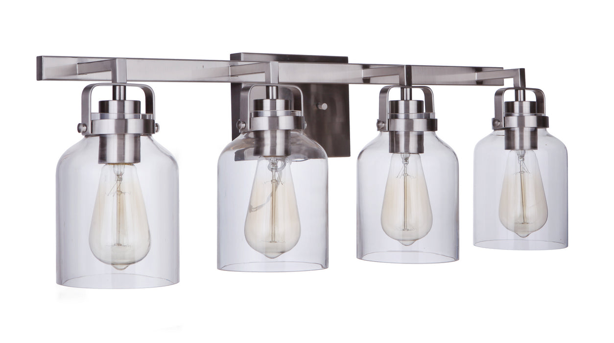Craftmade 53604-BNK Four Light Vanity, Brushed Polished Nickel