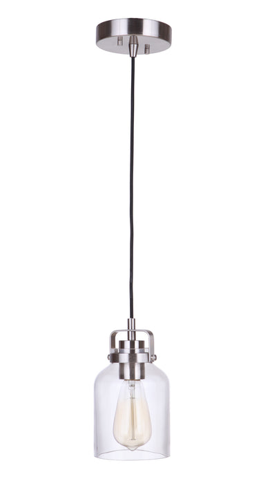 Craftmade 53691-BNK One Light Mini Pendant, Brushed Polished Nickel