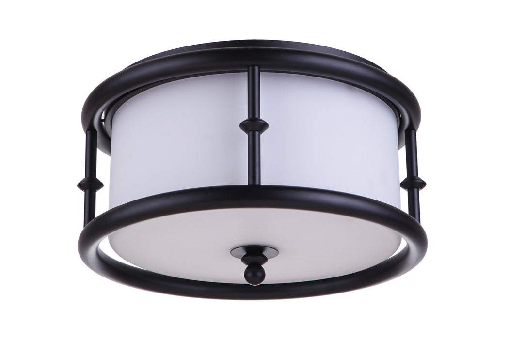 Craftmade 53783-FB Three Light Flushmount, Flat Black