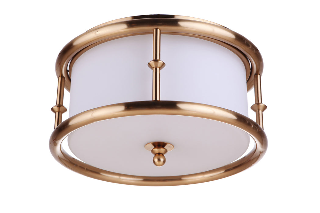 Craftmade 53783-SB Three Light Flushmount, Satin Brass