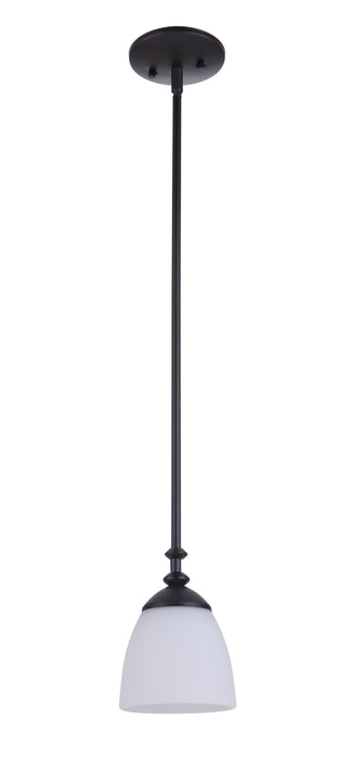 Craftmade 53791-FB One Light Mini Pendant, Flat Black