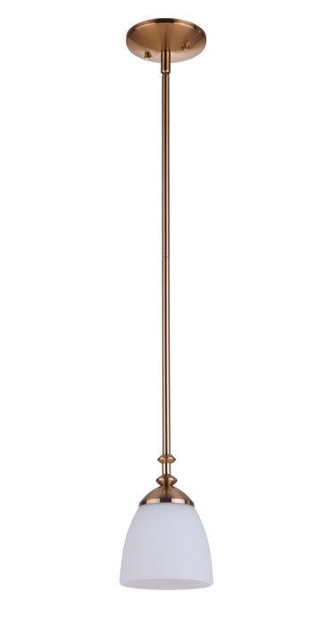 Craftmade 53791-SB One Light Mini Pendant, Satin Brass