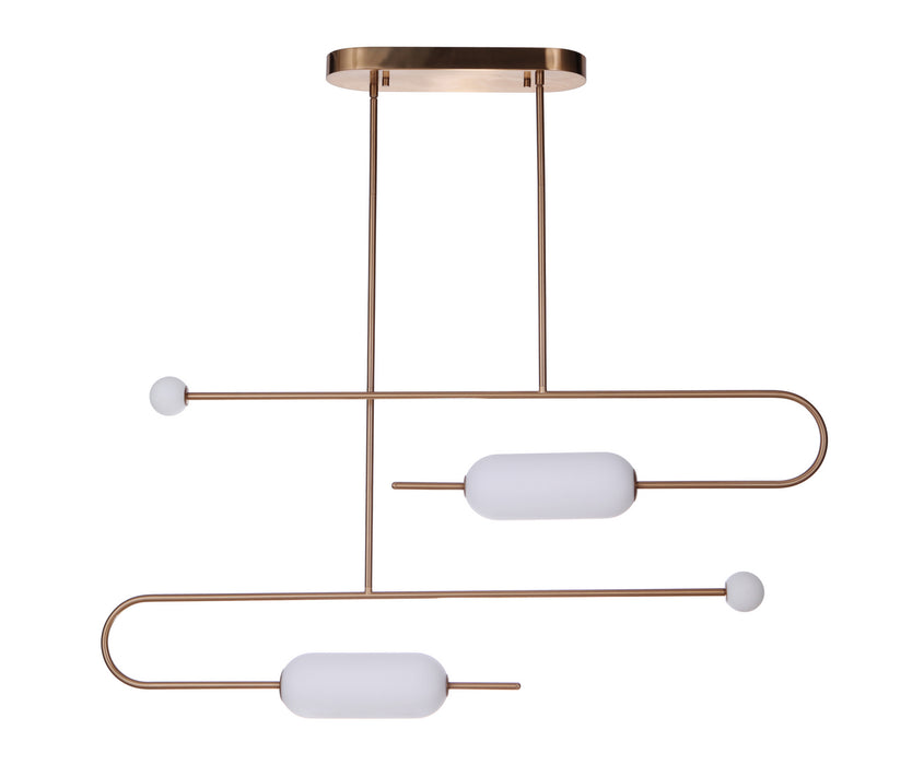 Craftmade 53874-SB-LED LED Island Pendant, Satin Brass