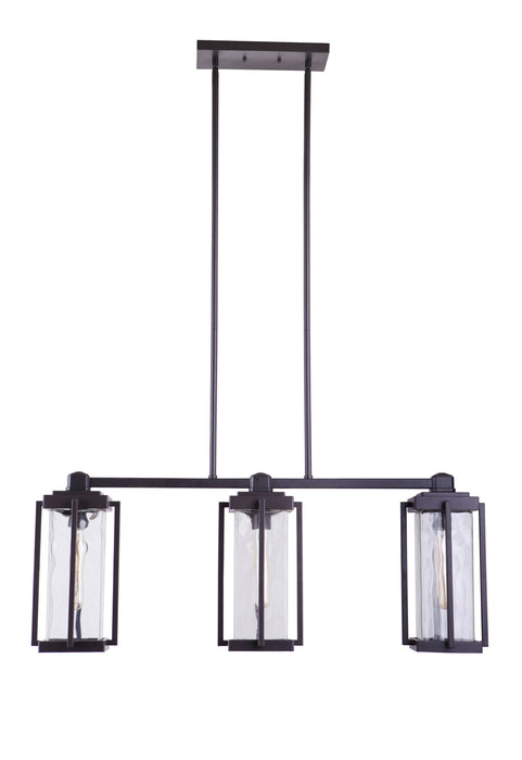 Craftmade 54173-OBG Three Light Outdoor Island Pendant, Oiled Bronze Gilded