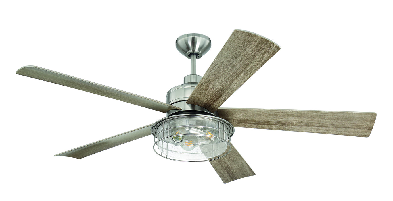 Craftmade GAR56BNK5 56"Ceiling Fan, Brushed Polished Nickel