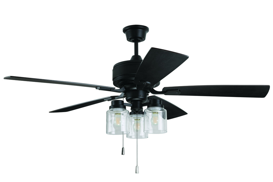 Craftmade KTE52FB5 52" Ceiling Fan, Flat Black