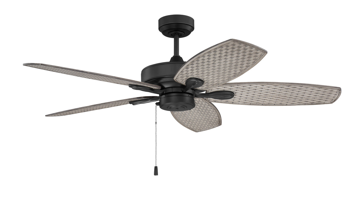 Craftmade RET52FB5 52"Ceiling Fan, Flat Black