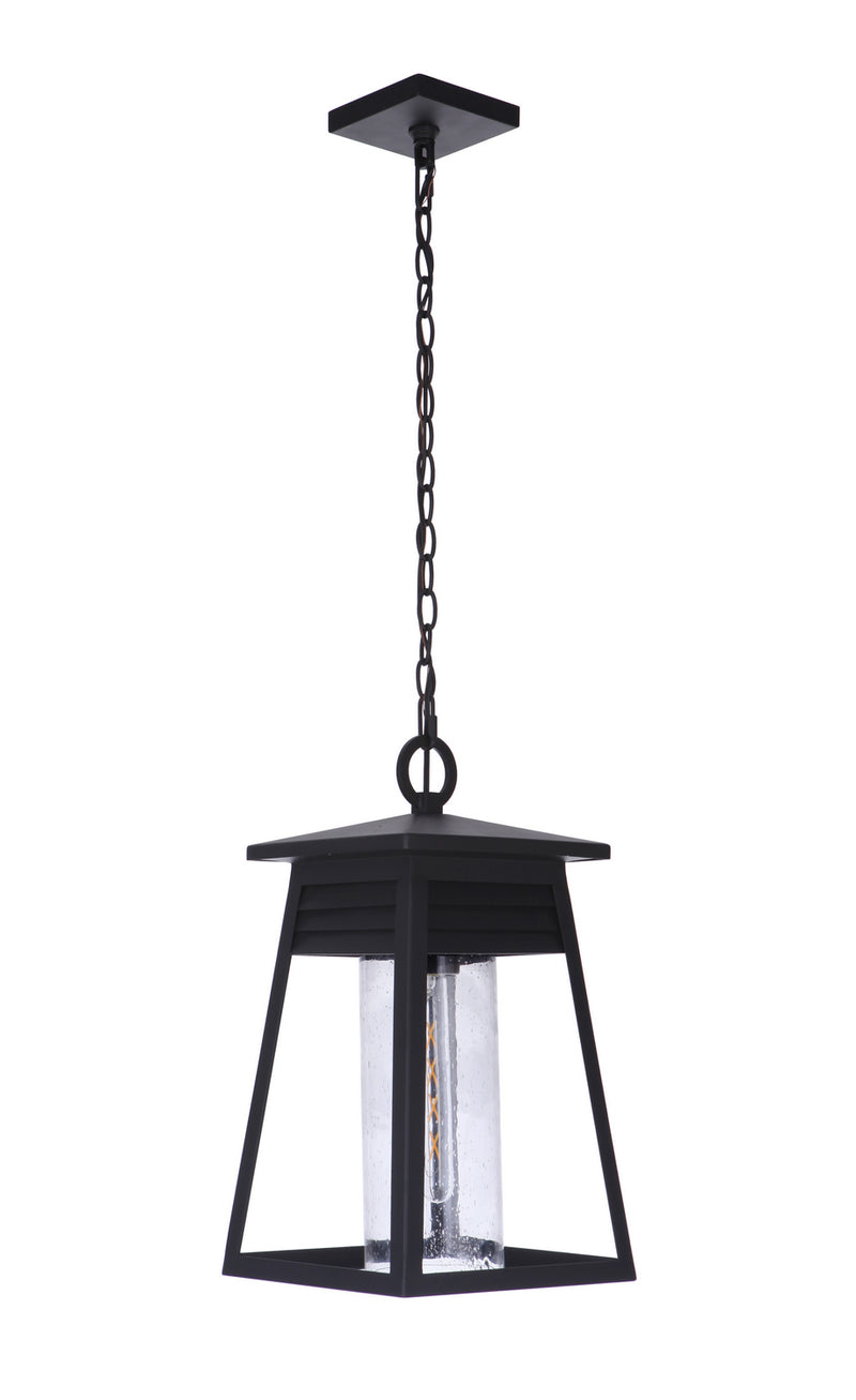 Craftmade ZA2721-TB One Light Outdoor Pendant, Textured Black