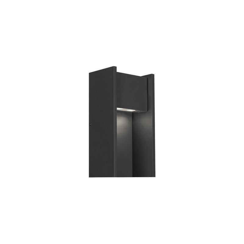 Visual Comfort Modern 700OWZUR92718BUNVA LED Outdoor Wall Lantern, Black